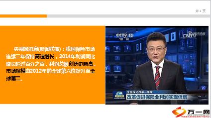 CCTV新闻联播改革促进保险业利润实现倍增5页.ppt